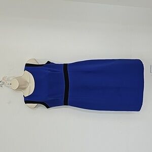 Kasper Midi-Dress Sleeveless Lined  Size 8 blue purple black